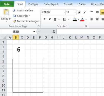 Digitale Würfel durch bedingte Formatierung in Excel erstellen