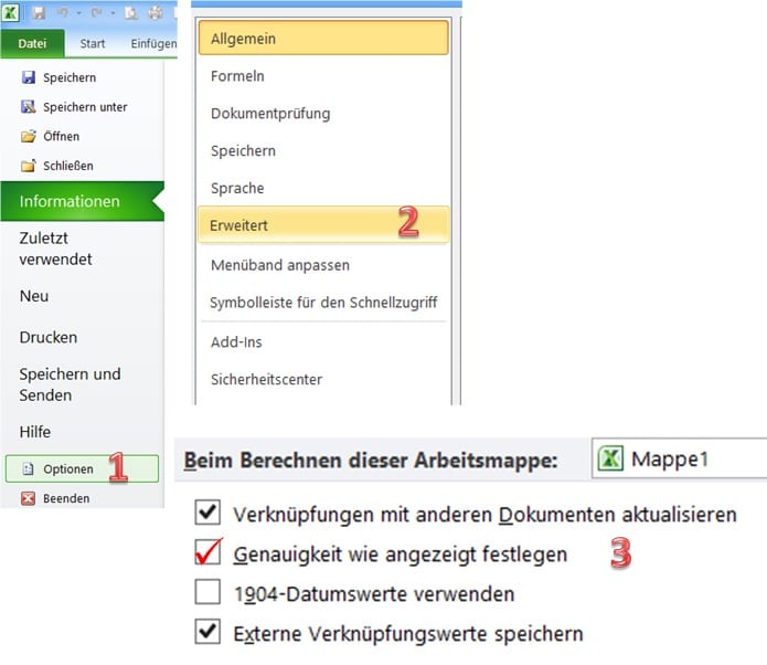 Excel für Berechnungen einstellen – Rundungsfehler vermeiden (Schnelltipp)