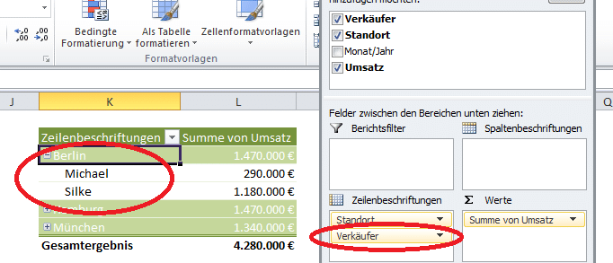 Excel Pivot Drill Down