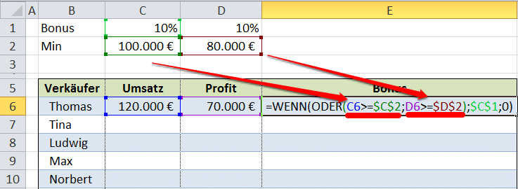 Excel wenn oder