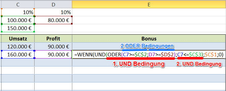 Excel wenn oder und