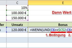 Excel UND/ODER – Mehrere Bedingungen für die WENN Funktion