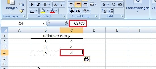 Relative und absolute Adressierung