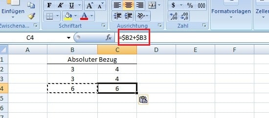 Relative und absolute Adressierung