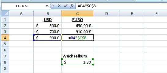 Relative und absolute Adressierung